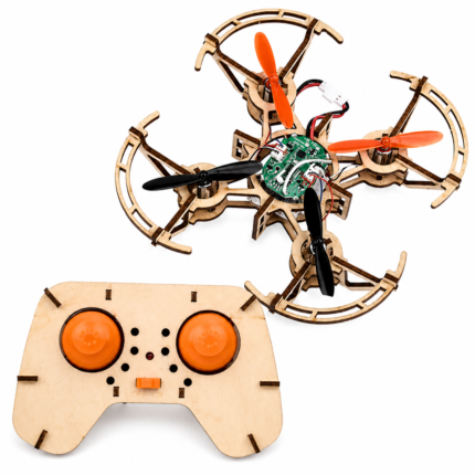DIY Wooden RC Quadcopter Drone Kit with Remote Controller