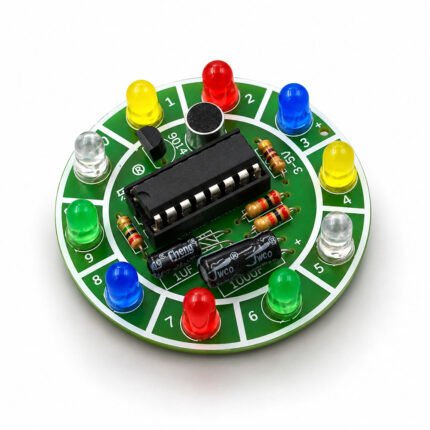 DIY CD4017 Colourful Voice Control Rotating LED Light KIT