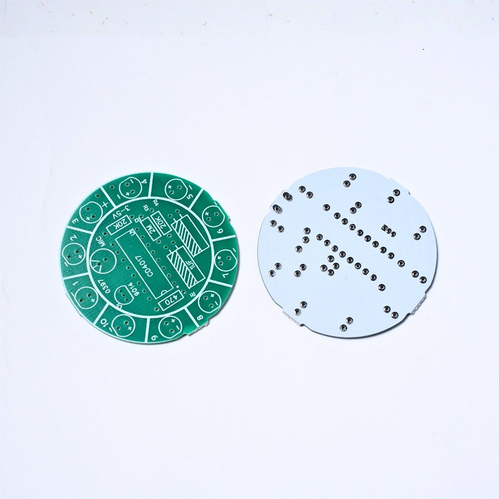 DIY CD4017 Colourful Voice Control Rotating LED Light KIT