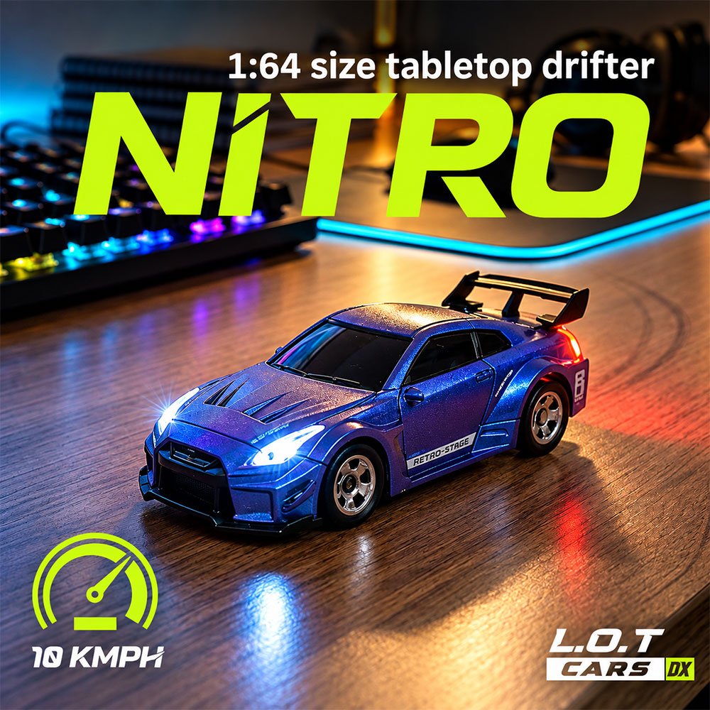 L.O.T Cars Nitro - 1:64 Scale Mini RC Car
